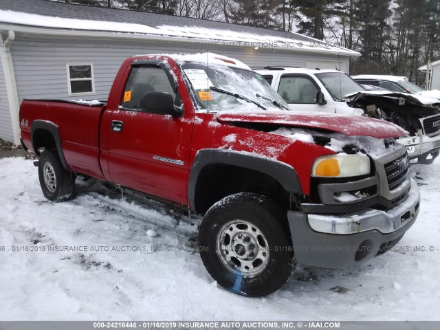 1GTHK24U64E167977 - 2004 GMC SIERRA K2500 HEAVY DUTY RED photo 1