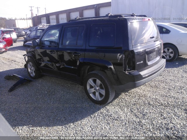 1C4NJRFB8ED728391 - 2014 JEEP PATRIOT LATITUDE BLACK photo 3