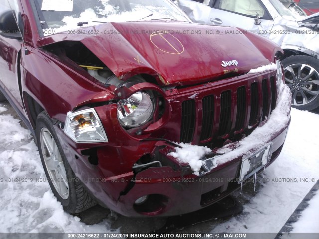 1J4NT4FA0AD659317 - 2010 JEEP COMPASS SPORT MAROON photo 6