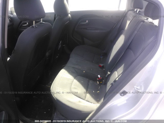 KNADN4A34E6338649 - 2014 KIA RIO EX SILVER photo 8