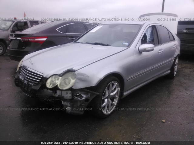 WDBRF76J96F739645 - 2006 MERCEDES-BENZ C 55 AMG SILVER photo 2