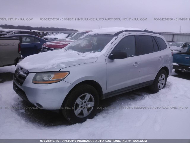 5NMSG73D39H238031 - 2009 HYUNDAI SANTA FE GLS SILVER photo 2