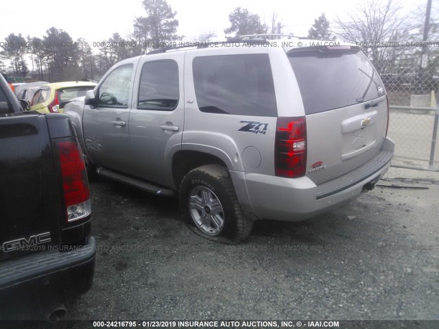 1GNFK23089R288670 - 2009 CHEVROLET TAHOE K1500 LT SILVER photo 3