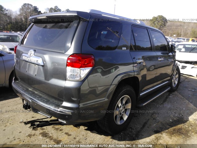 JTEZU5JR7A5011521 - 2010 TOYOTA 4RUNNER SR5/SPORT GRAY photo 4