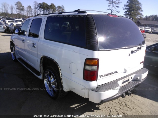 1GKFK66U52J263099 - 2002 GMC DENALI XL K1500 WHITE photo 3