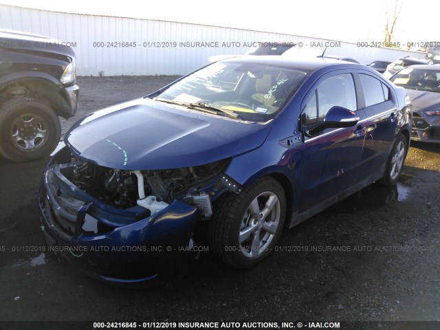 1G1RA6E43CU123994 - 2012 CHEVROLET VOLT BLUE photo 2