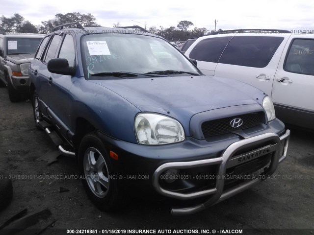 KM8SB73D62U192672 - 2002 HYUNDAI SANTA FE BLUE photo 6