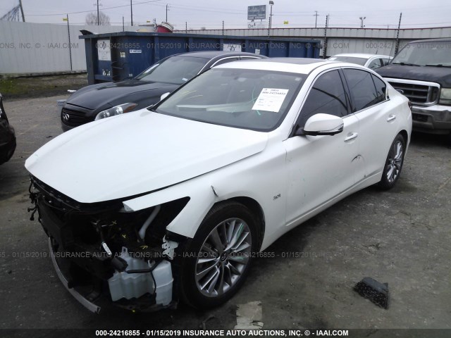 JN1EV7AP3JM353583 - 2018 INFINITI Q50 LUXE/SPORT WHITE photo 2