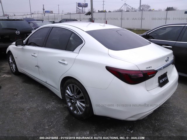 JN1EV7AP3JM353583 - 2018 INFINITI Q50 LUXE/SPORT WHITE photo 3