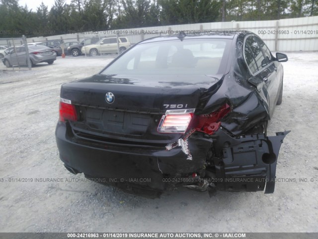 WBAKC6C52AC393345 - 2010 BMW 750 I/XDRIVE BLACK photo 6
