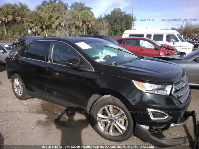 2FMPK3J91GBB09627 - 2016 FORD EDGE SEL BLACK photo 1