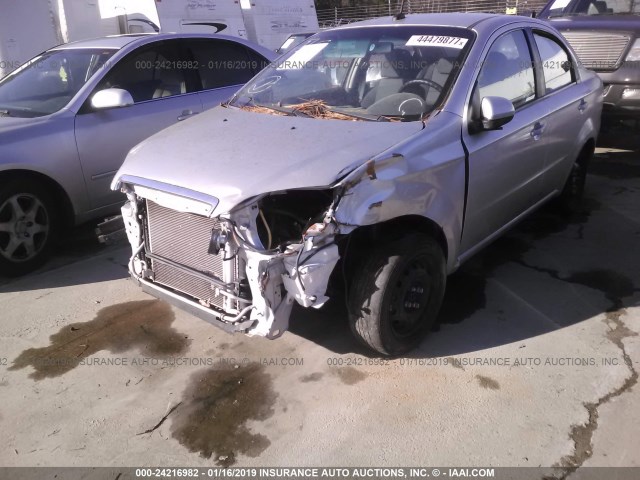 KL1TD5DE3BB203712 - 2011 CHEVROLET AVEO LS/LT SILVER photo 6