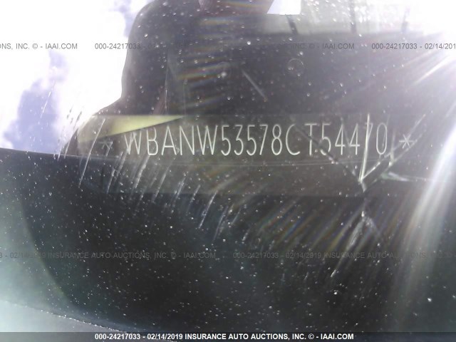 WBANW53578CT54470 - 2008 BMW 550 I BLACK photo 9