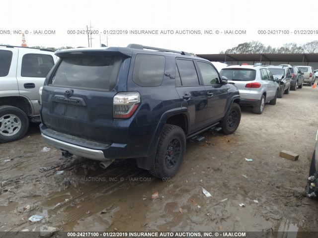 JTEBU5JR0K5612935 - 2019 TOYOTA 4RUNNER SR5/LIMITED/LIMITED NIGHT BLUE photo 4