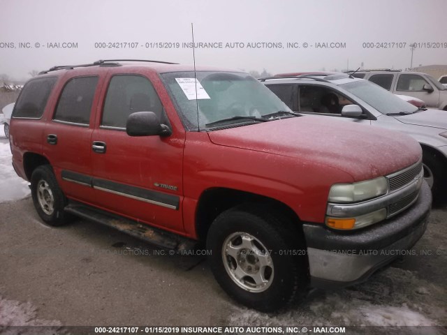 1GNEC13V42R162441 - 2002 CHEVROLET TAHOE C1500 RED photo 1