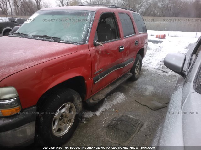 1GNEC13V42R162441 - 2002 CHEVROLET TAHOE C1500 RED photo 6