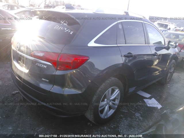 5J8TB4H59DL020056 - 2013 ACURA RDX TECHNOLOGY GRAY photo 4