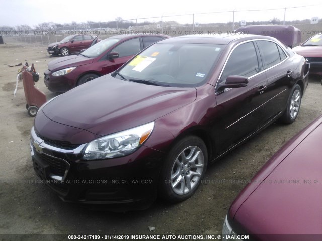 1G11C5SL4FF310117 - 2015 CHEVROLET MALIBU 1LT MAROON photo 2