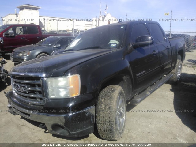 3GTP2WE73DG232823 - 2013 GMC SIERRA K1500 SLT BLACK photo 2