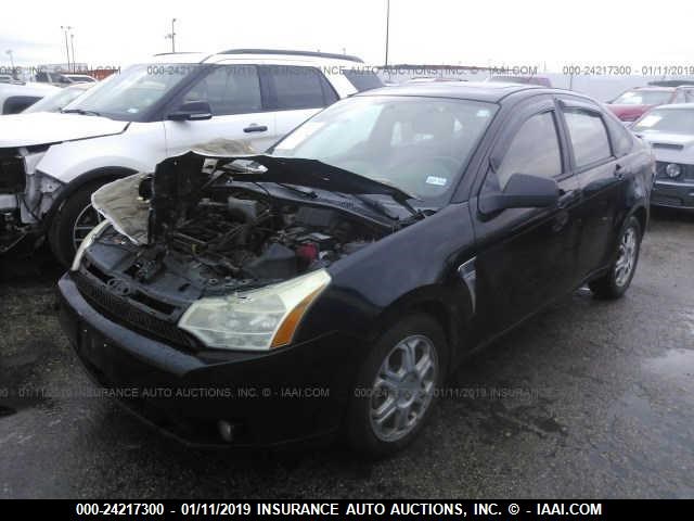 1FAHP35N88W202085 - 2008 FORD FOCUS SE/SEL/SES BLACK photo 2