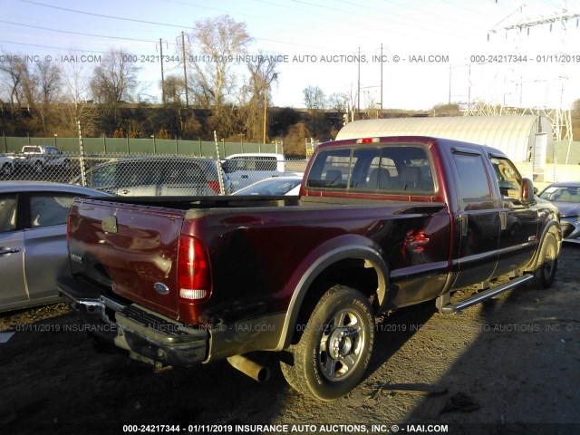 1FTWW30P76EA59047 - 2006 FORD F350 SRW SUPER DUTY RED photo 4