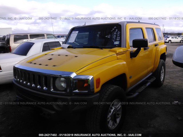 5GTDN136668192777 - 2006 HUMMER H3 YELLOW photo 2