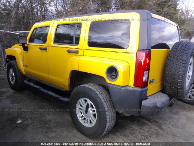 5GTDN136668192777 - 2006 HUMMER H3 YELLOW photo 3