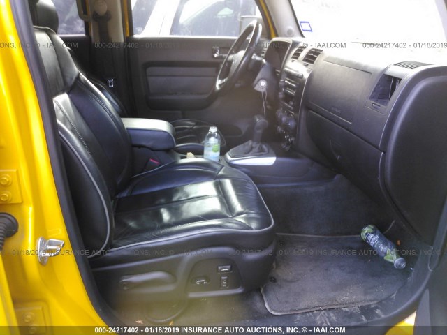 5GTDN136668192777 - 2006 HUMMER H3 YELLOW photo 5