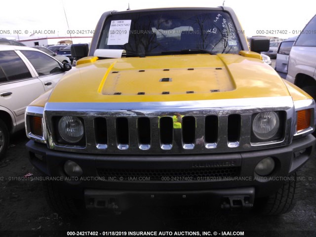 5GTDN136668192777 - 2006 HUMMER H3 YELLOW photo 6