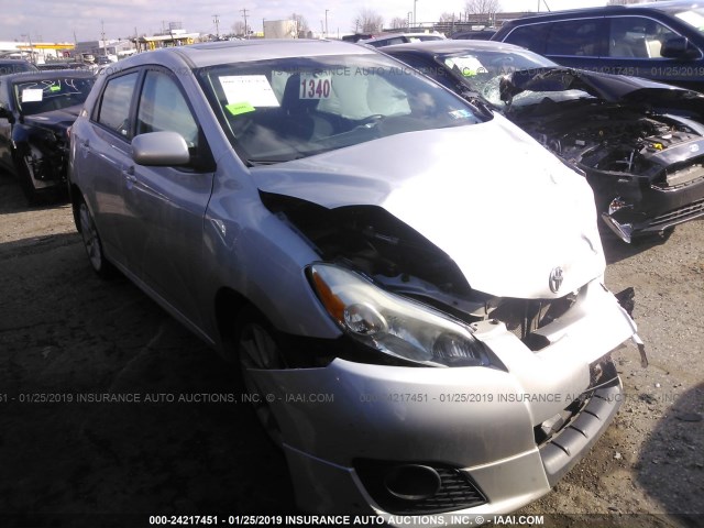 2T1GE40EX9C004675 - 2009 TOYOTA COROLLA MATRIX XRS SILVER photo 1