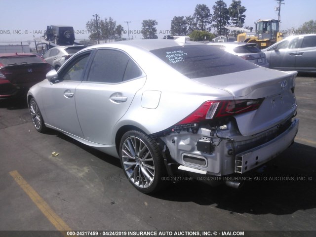 JTHBF1D22F5053799 - 2015 LEXUS IS 250 SILVER photo 3