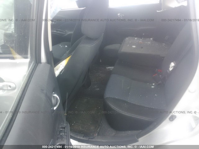3N1CE2CP4FL425867 - 2015 NISSAN VERSA NOTE S/S PLUS/SV/SL/SR SILVER photo 8