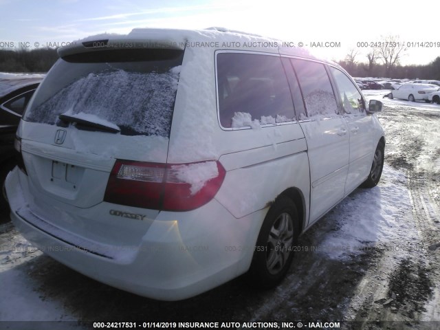 5FNRL38795B017454 - 2005 HONDA ODYSSEY EXL WHITE photo 4