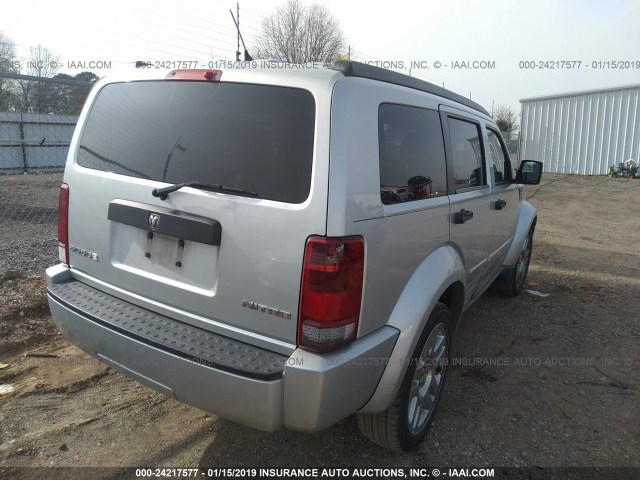 1D4PT4GK5BW587089 - 2011 DODGE NITRO HEAT SILVER photo 4