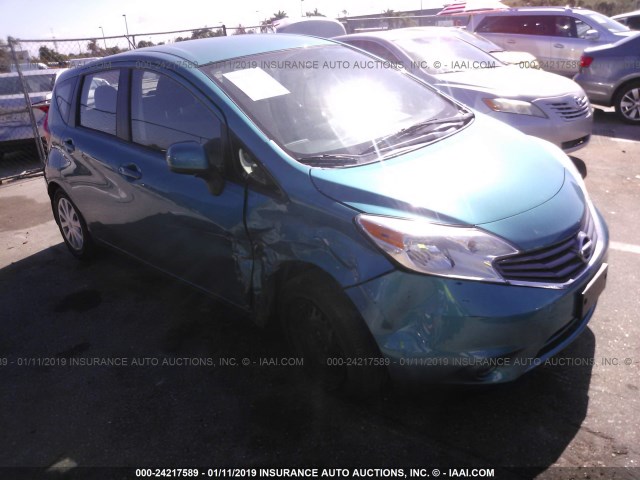 3N1CE2CP0EL425749 - 2014 NISSAN VERSA NOTE S/S PLUS/SV/SL GREEN photo 1