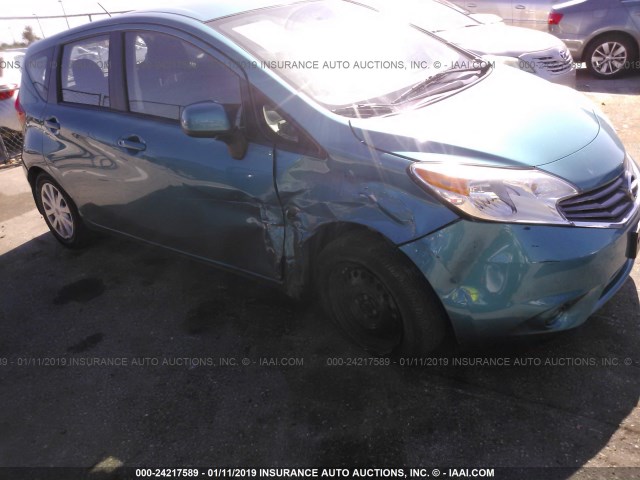 3N1CE2CP0EL425749 - 2014 NISSAN VERSA NOTE S/S PLUS/SV/SL GREEN photo 6