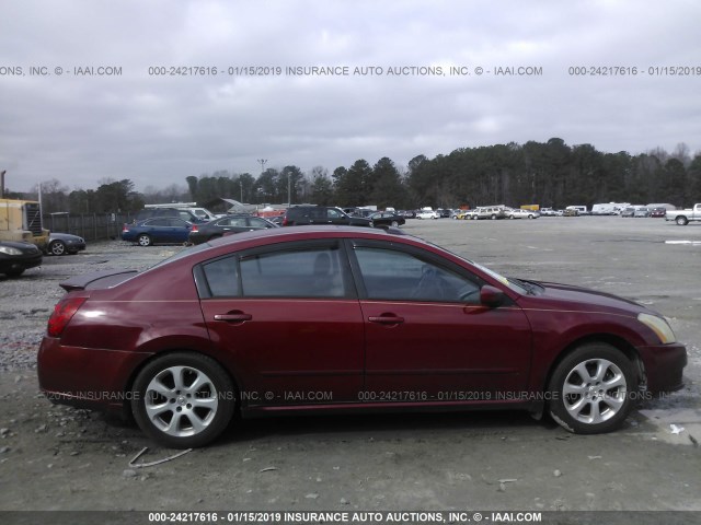 1N4BA41E87C810336 - 2007 NISSAN MAXIMA SE/SL BURGUNDY photo 6