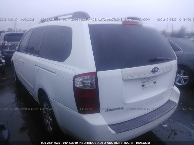 KNDMB233966088887 - 2006 KIA SEDONA EX/LX WHITE photo 3