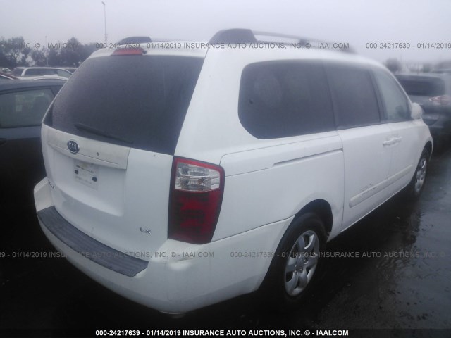 KNDMB233966088887 - 2006 KIA SEDONA EX/LX WHITE photo 4