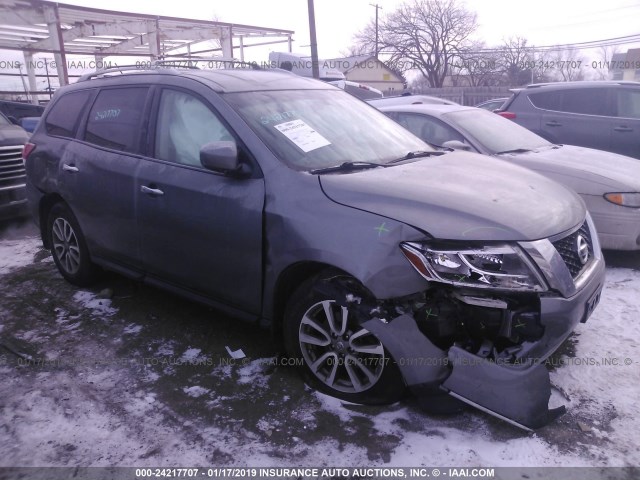 5N1AR2MM6FC644642 - 2015 NISSAN PATHFINDER S/SV/SL/PLATINUM GRAY photo 1