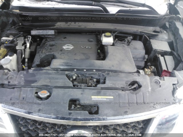 5N1AR2MM6FC644642 - 2015 NISSAN PATHFINDER S/SV/SL/PLATINUM GRAY photo 10