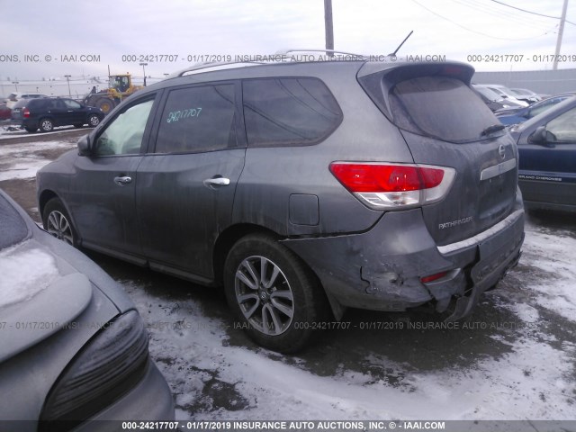 5N1AR2MM6FC644642 - 2015 NISSAN PATHFINDER S/SV/SL/PLATINUM GRAY photo 3