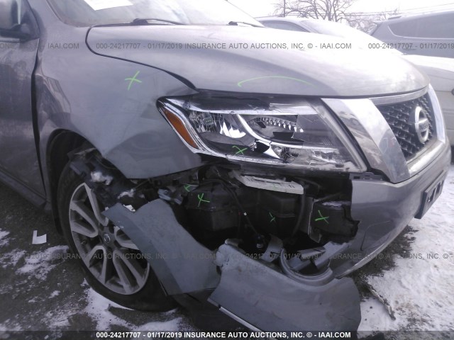 5N1AR2MM6FC644642 - 2015 NISSAN PATHFINDER S/SV/SL/PLATINUM GRAY photo 6