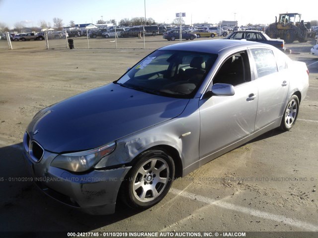 WBANA53514B847026 - 2004 BMW 525 I Light Blue photo 2