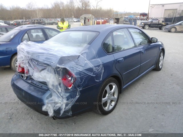 4S3BL626777211279 - 2007 SUBARU LEGACY 2.5I LIMITED BLUE photo 4