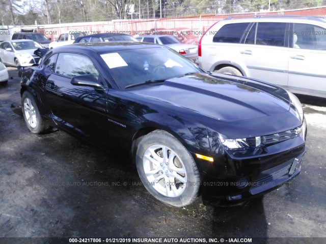 2G1FA1E36E9158770 - 2014 CHEVROLET CAMARO LS BLACK photo 1