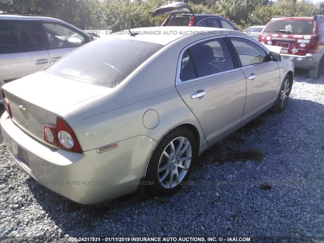 1G1ZE5EB8AF207047 - 2010 CHEVROLET MALIBU LTZ ოქროსფერი ფოტო 4