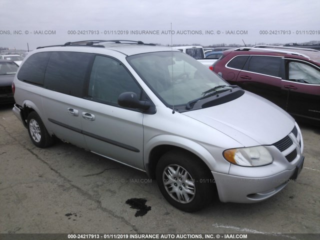 2D4GP44R73R384396 - 2003 DODGE GRAND CARAVAN SPORT SILVER photo 1