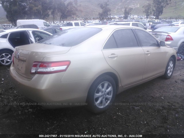 4T1BF3EK6BU224609 - 2011 TOYOTA CAMRY SE/LE/XLE BEIGE photo 4