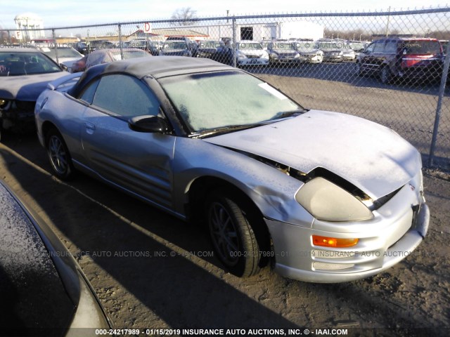 4A3AE35G71E009857 - 2001 MITSUBISHI ECLIPSE SPYDER GS SILVER photo 1